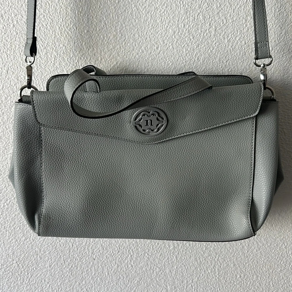Nanette Lepore Blue purse with a removable crossbody strap and 2 handles | EUC - Picture 2 of 9